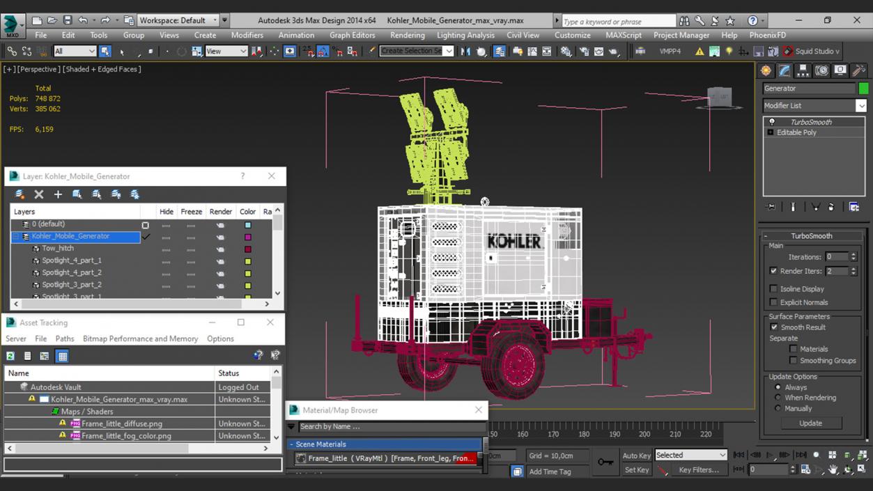 3D Kohler Mobile Generator model