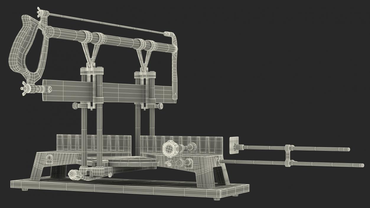 3D model Precision Hand Saw Rigged