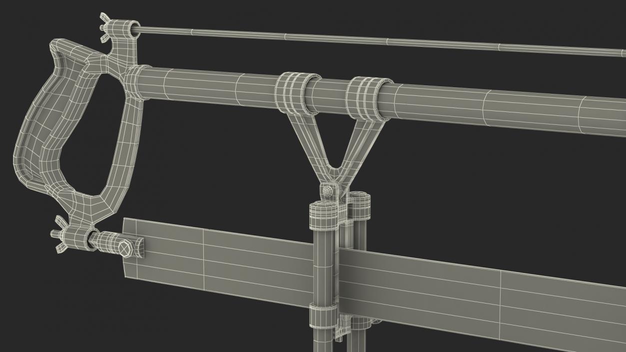 3D model Precision Hand Saw Rigged