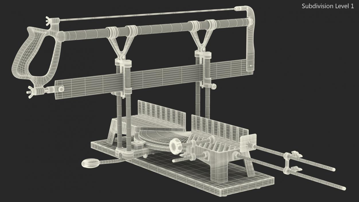 3D model Precision Hand Saw Rigged