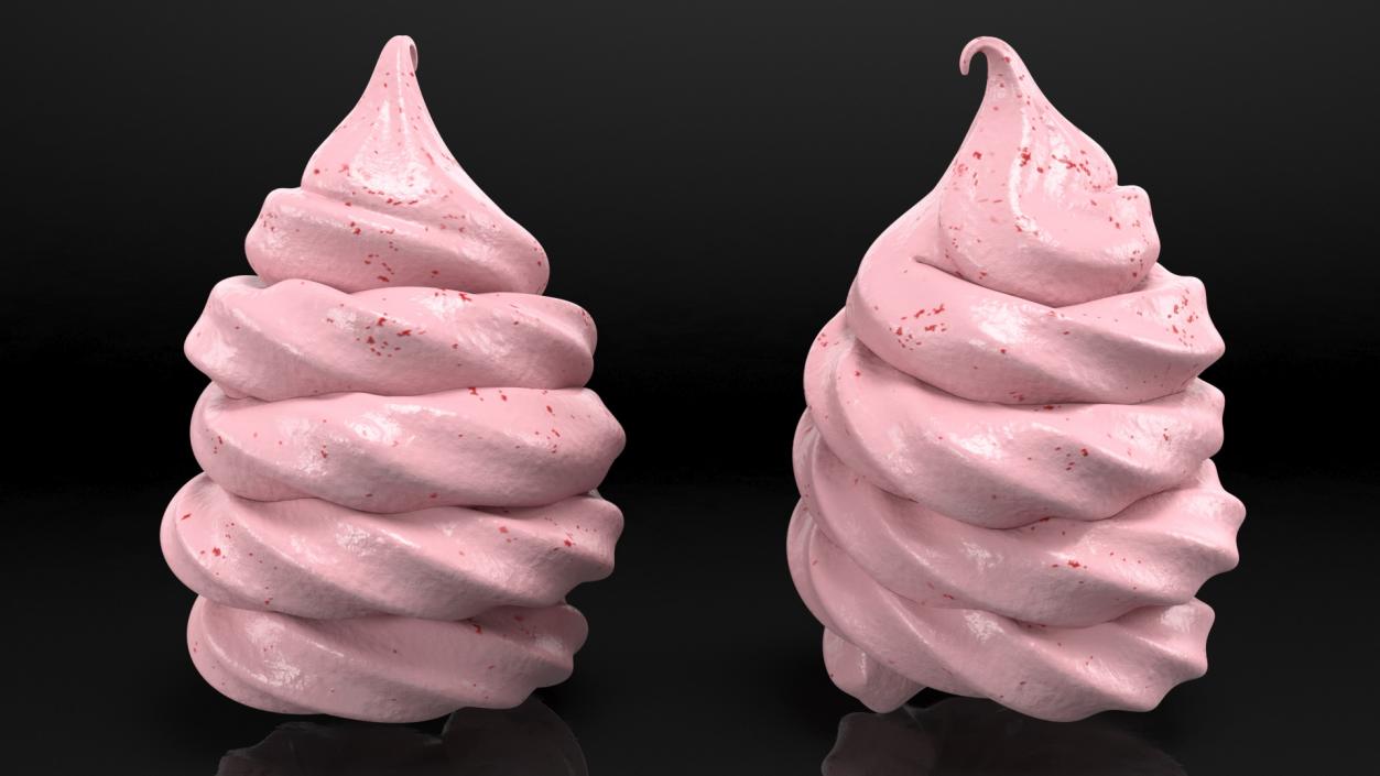 3D Ice Cream Pink Top model