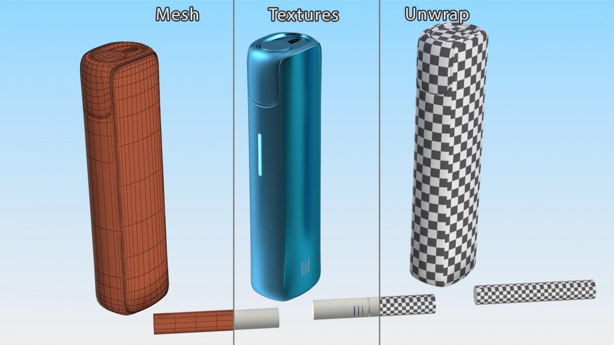 Electronic Cigarette Lil Blue 3D model