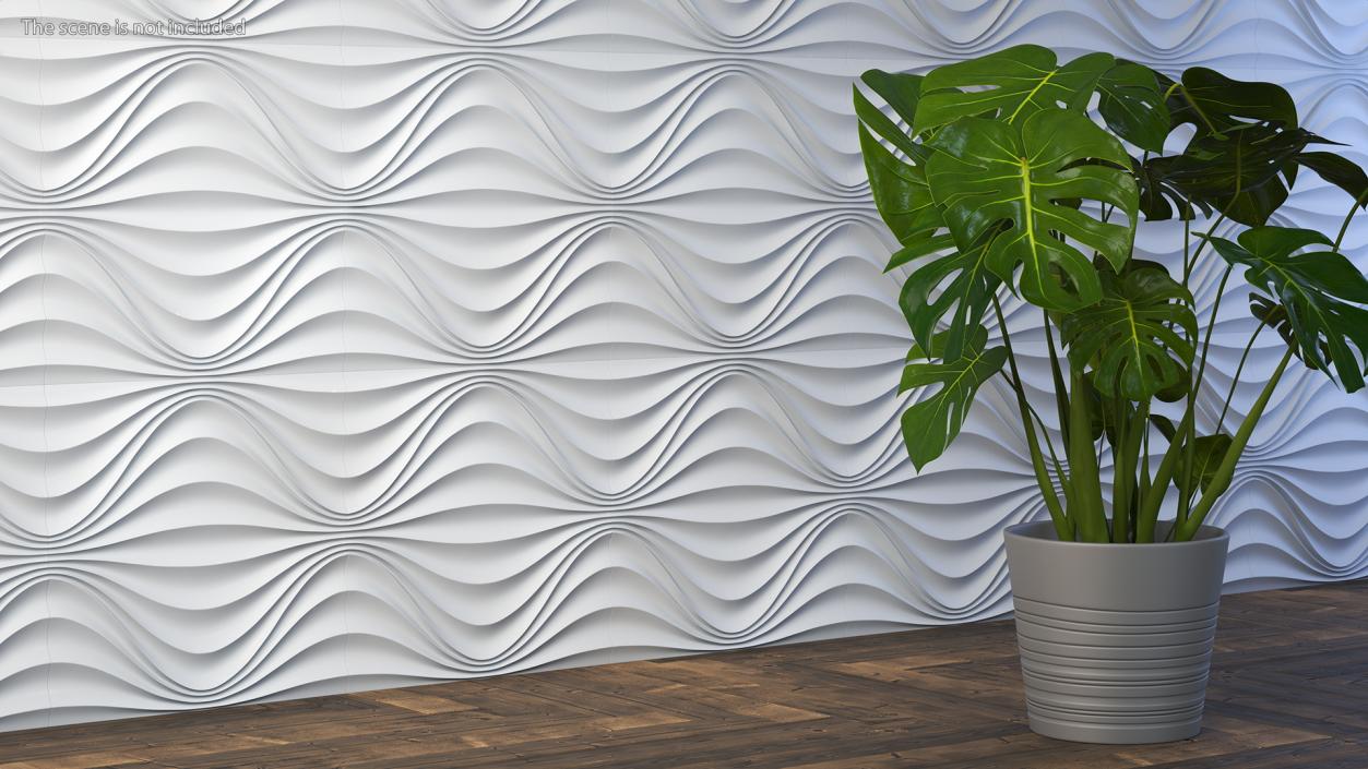 Wall Panel Circular Wave Ceramic 3D