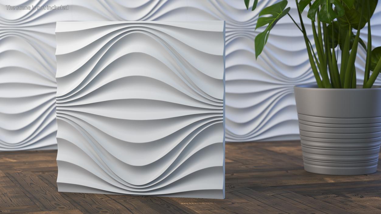 Wall Panel Circular Wave Ceramic 3D