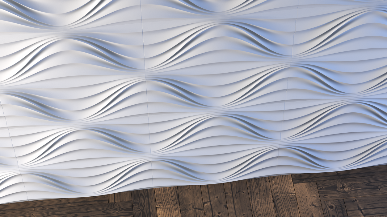 Wall Panel Circular Wave Ceramic 3D