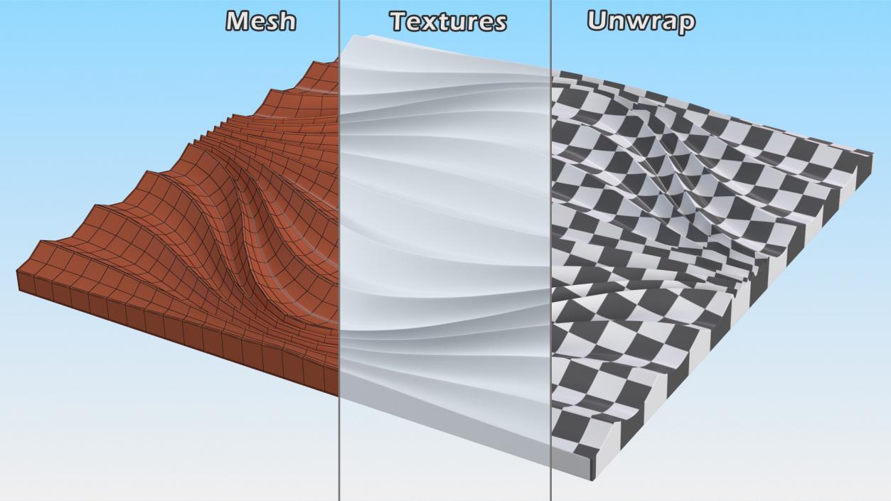 Wall Panel Circular Wave Ceramic 3D