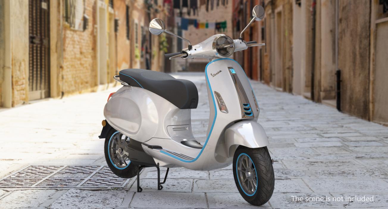 3D model Vespa Elettrica 2019 Scooter Rigged