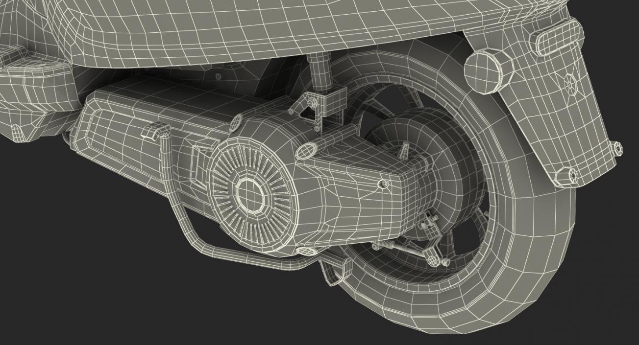 3D model Vespa Elettrica 2019 Scooter Rigged