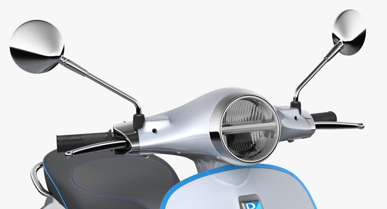 3D model Vespa Elettrica 2019 Scooter Rigged