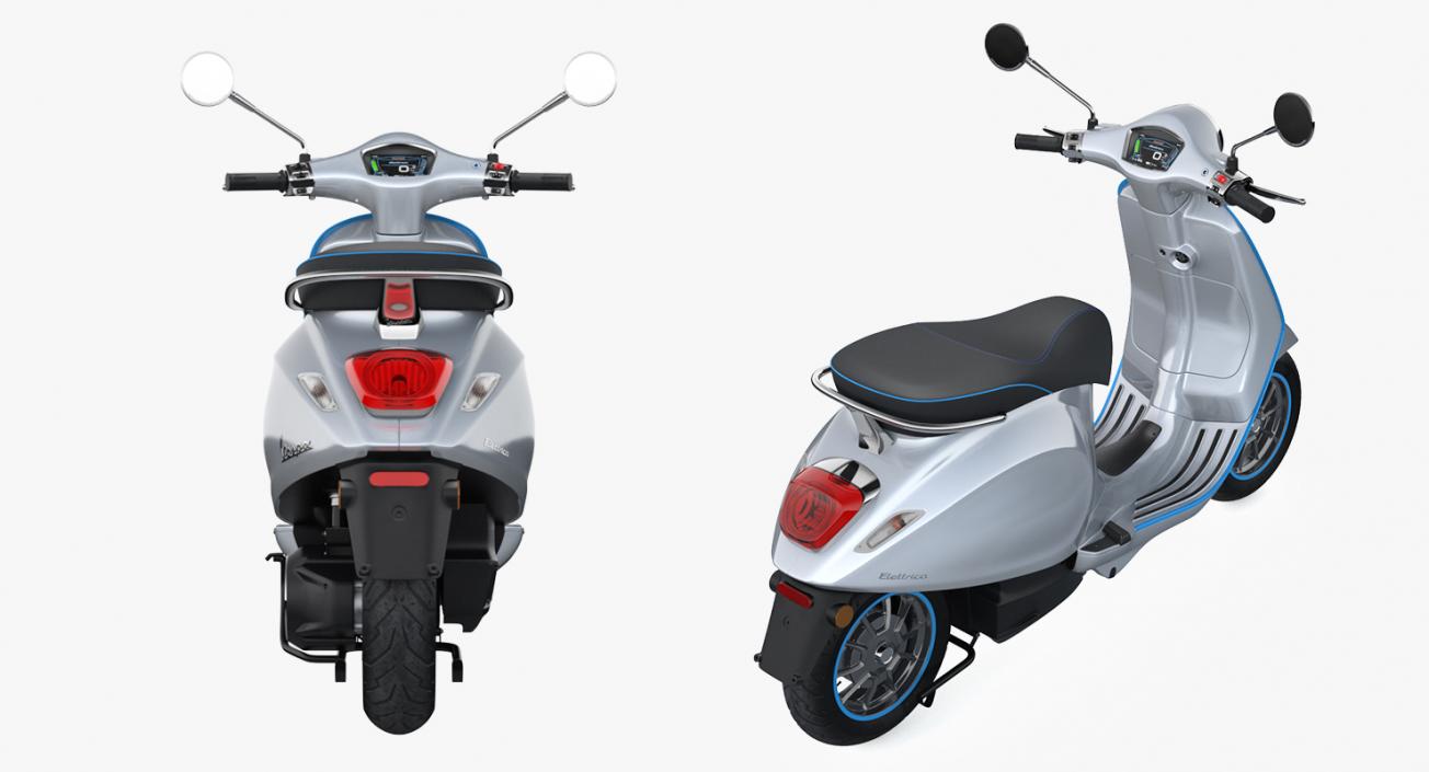 3D model Vespa Elettrica 2019 Scooter Rigged