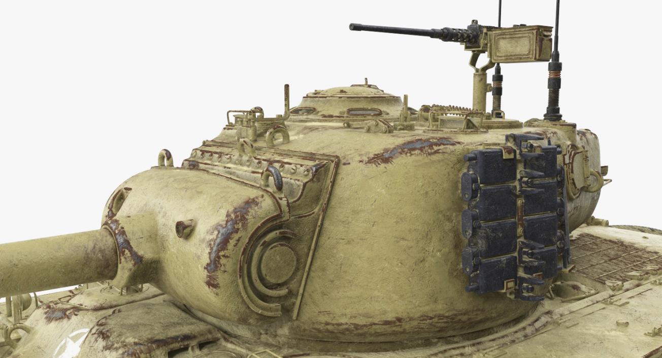 3D Medium Tank Pershing M26 with Dirt Rigged