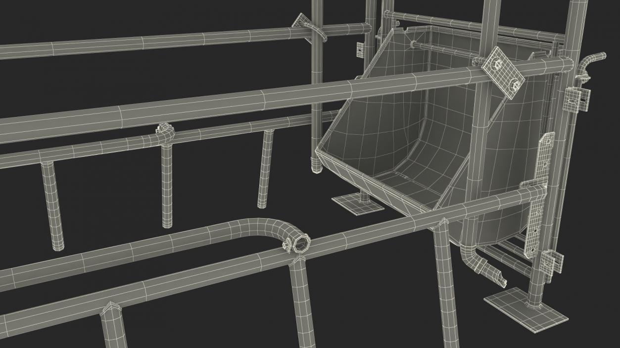 3D model Sow Farrowing Crate Empty