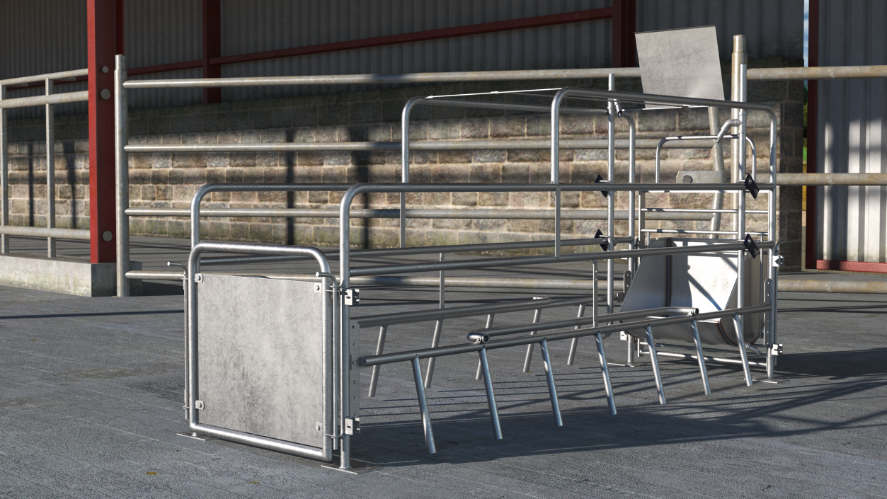 3D model Sow Farrowing Crate Empty