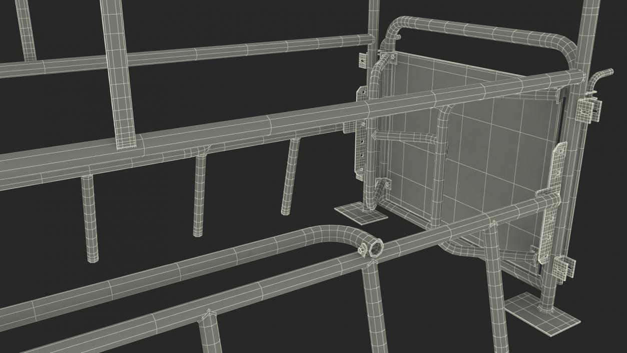 3D model Sow Farrowing Crate Empty