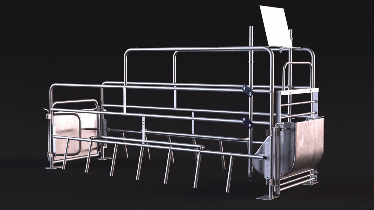 3D model Sow Farrowing Crate Empty