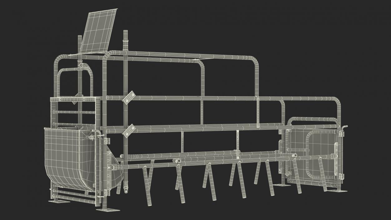 3D model Sow Farrowing Crate Empty