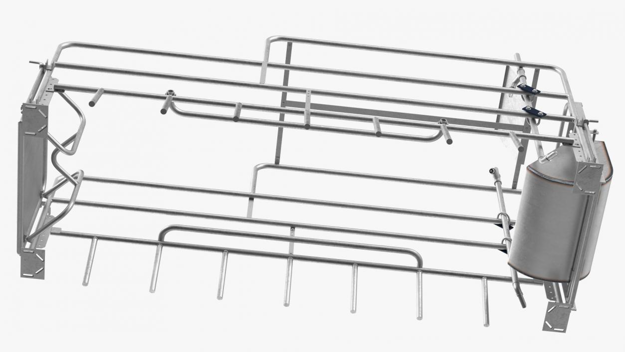 3D model Sow Farrowing Crate Empty