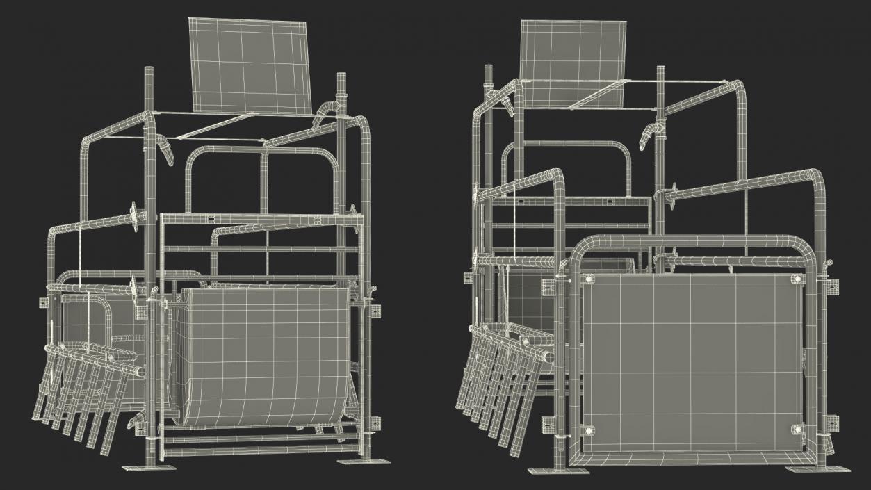 3D model Sow Farrowing Crate Empty