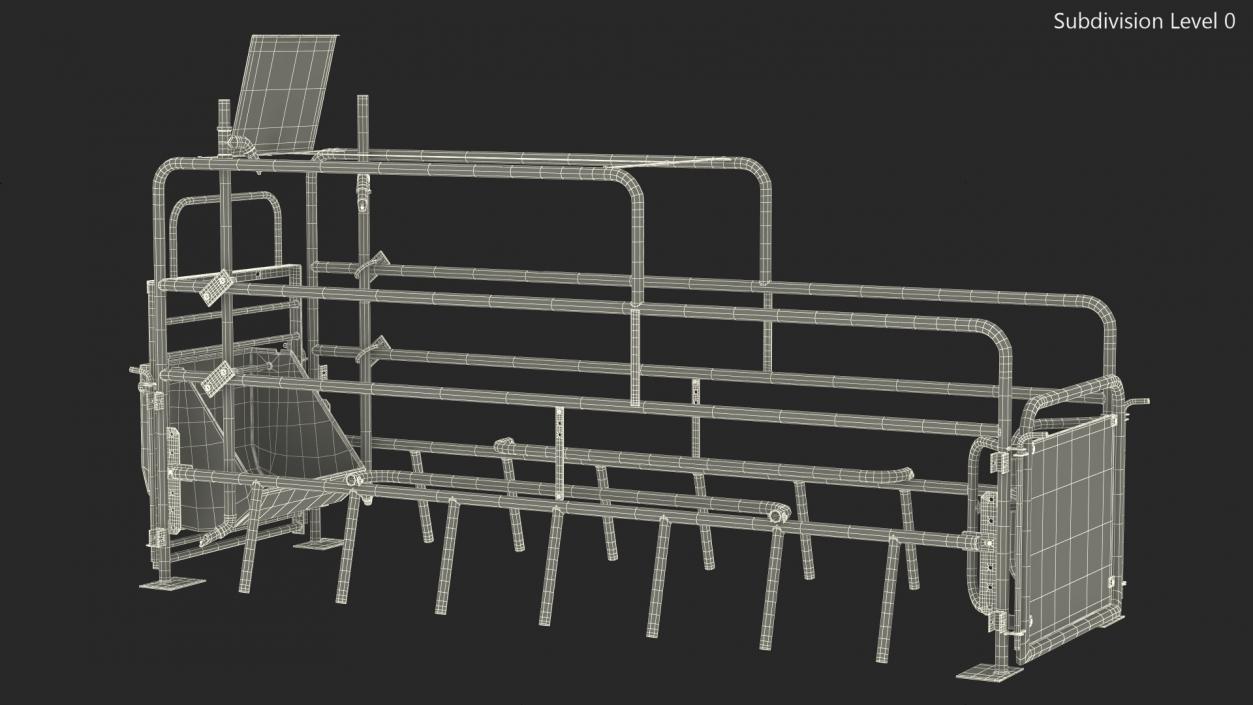 3D model Sow Farrowing Crate Empty