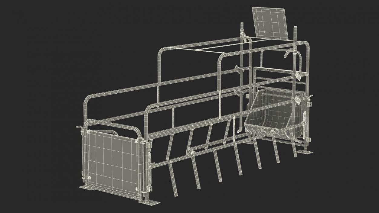 3D model Sow Farrowing Crate Empty