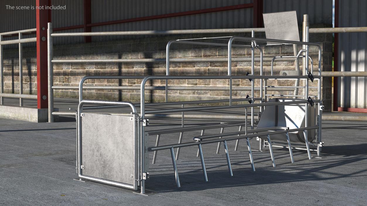 3D model Sow Farrowing Crate Empty