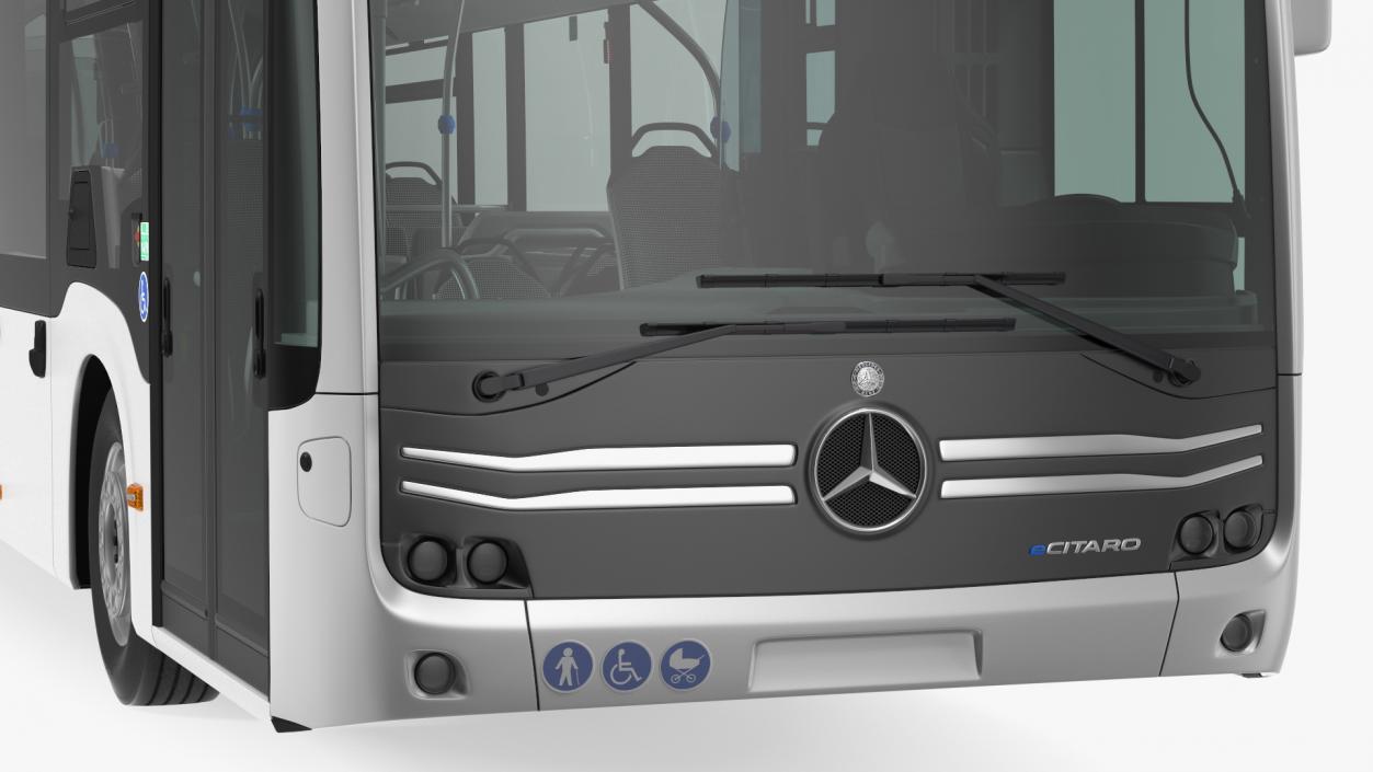 Mercedes-Benz eCitaro Three Doors Rigged for Maya 3D model