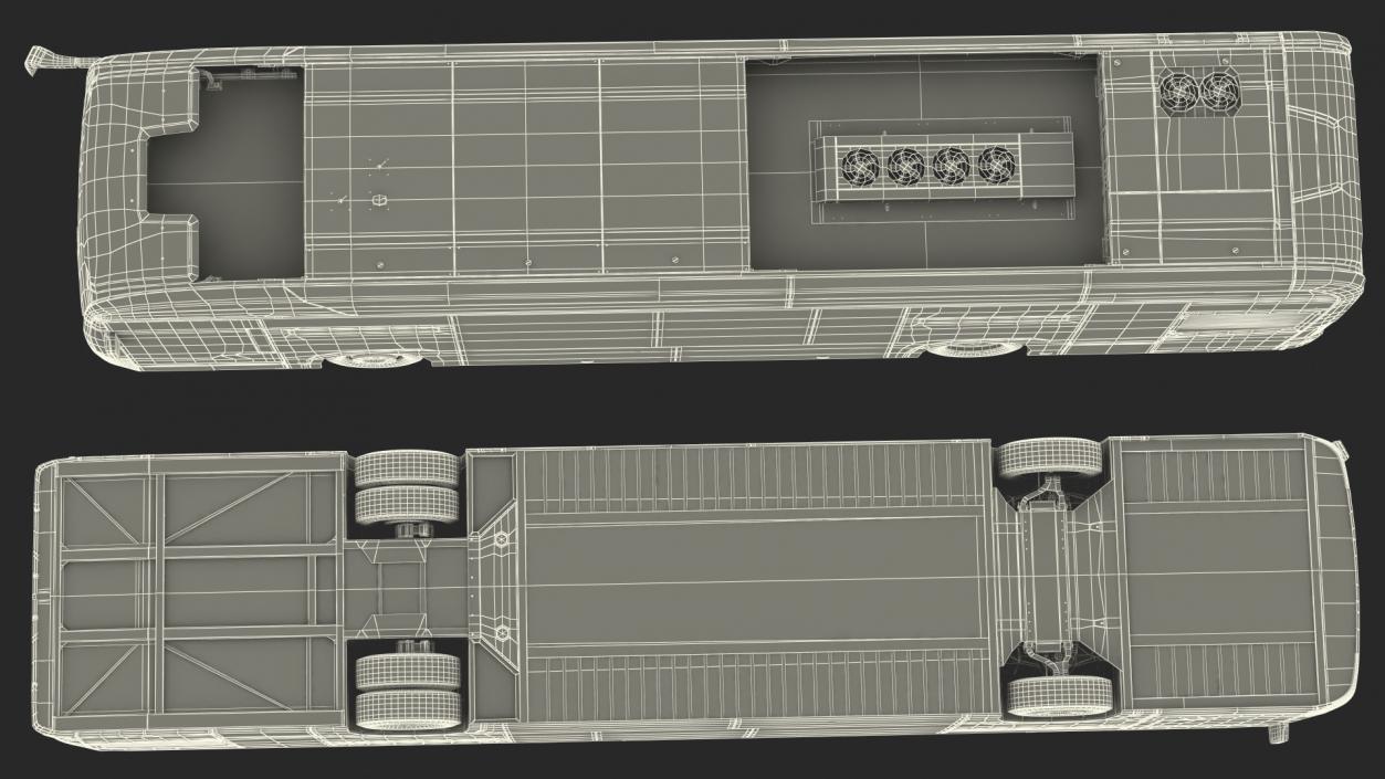 Mercedes-Benz eCitaro Three Doors Rigged for Maya 3D model