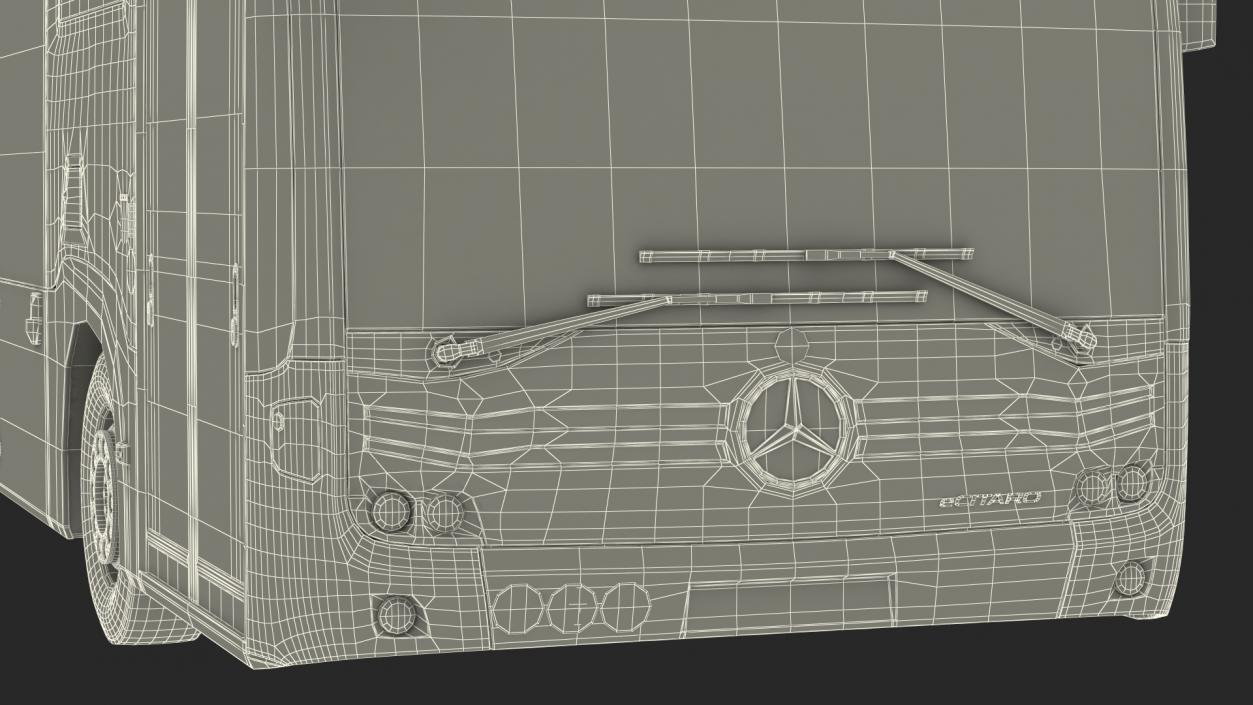 Mercedes-Benz eCitaro Three Doors Rigged for Maya 3D model