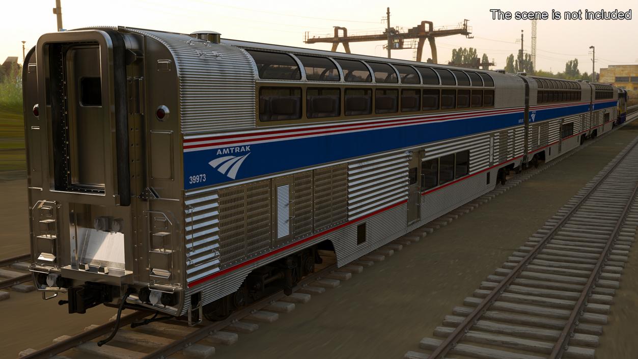 3D Amtrak California Passenger Train model