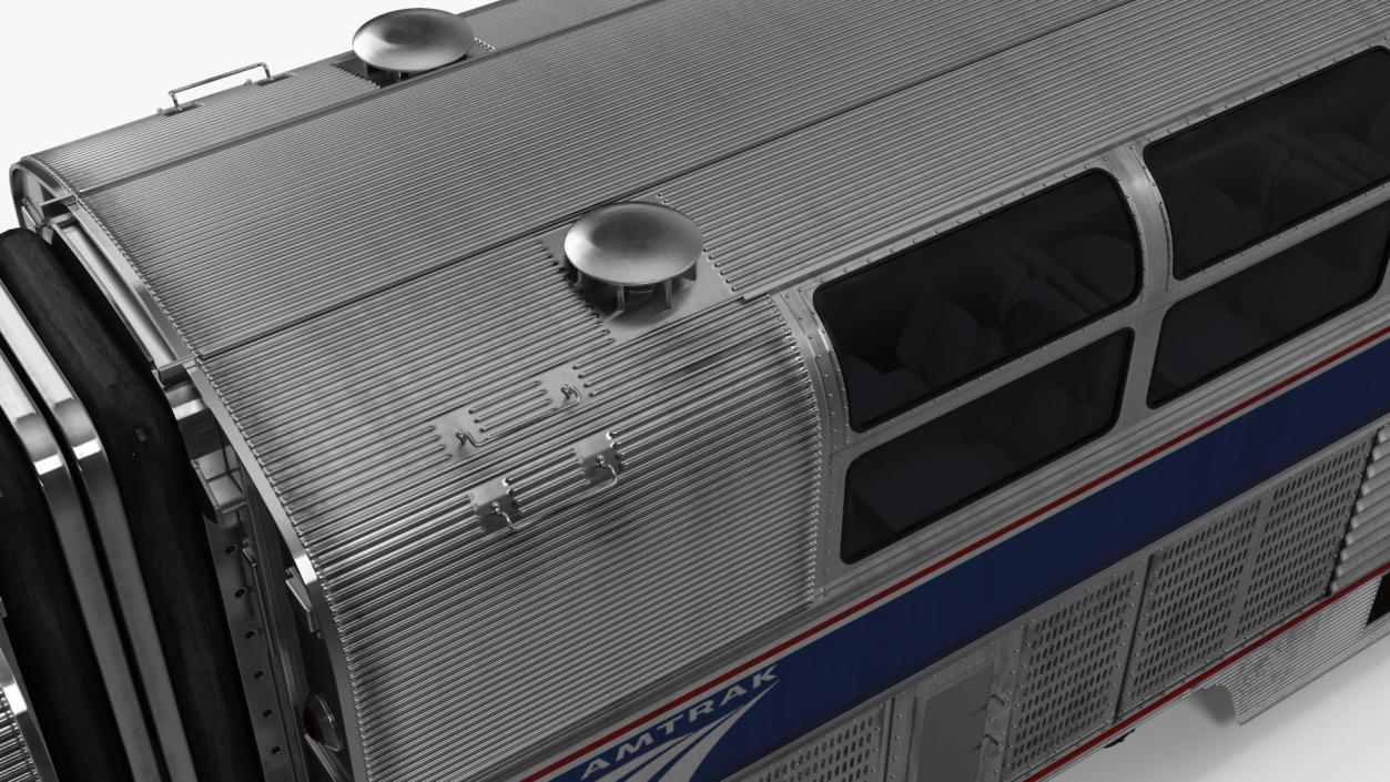 3D Amtrak California Passenger Train model