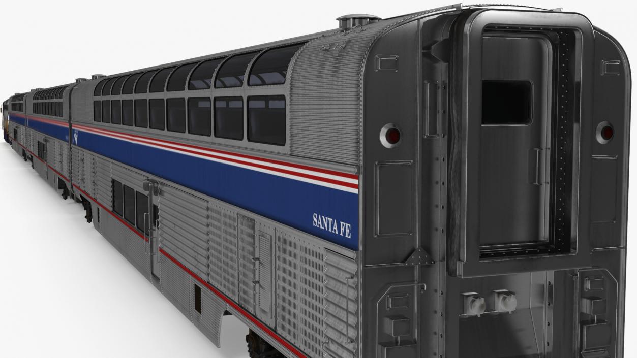 3D Amtrak California Passenger Train model