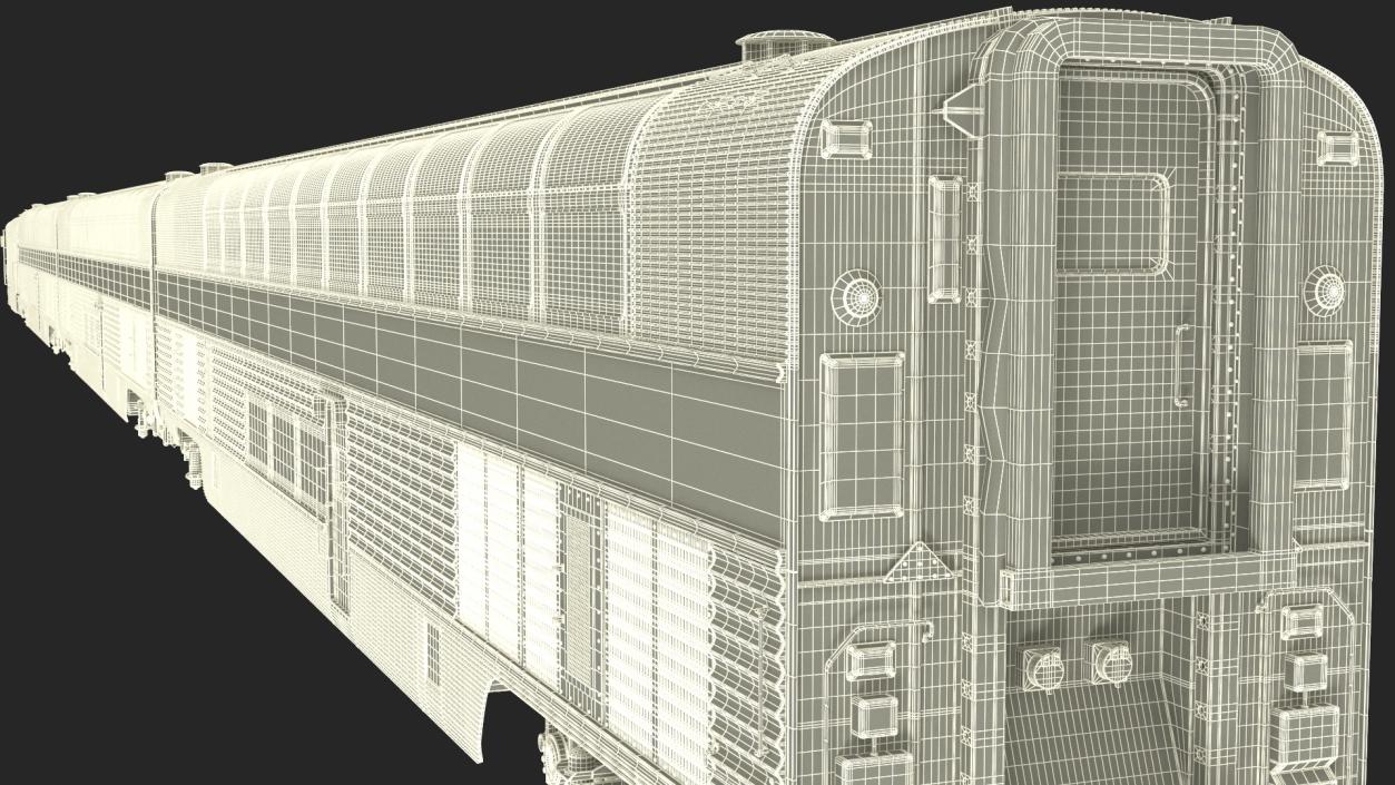 3D Amtrak California Passenger Train model