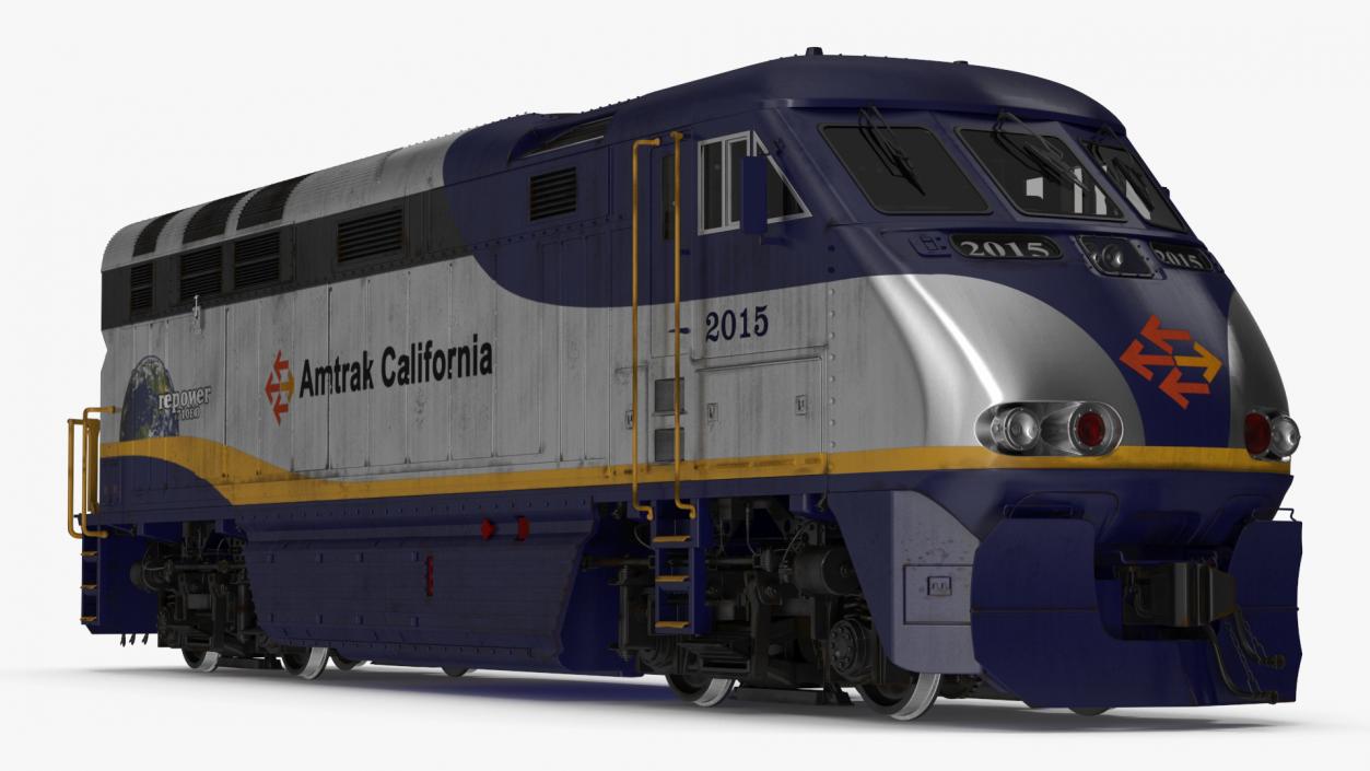 3D Amtrak California Passenger Train model