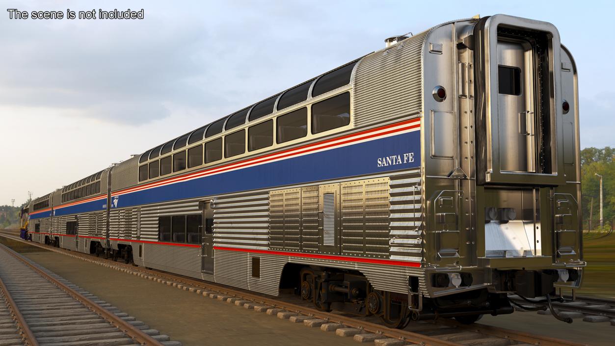 3D Amtrak California Passenger Train model