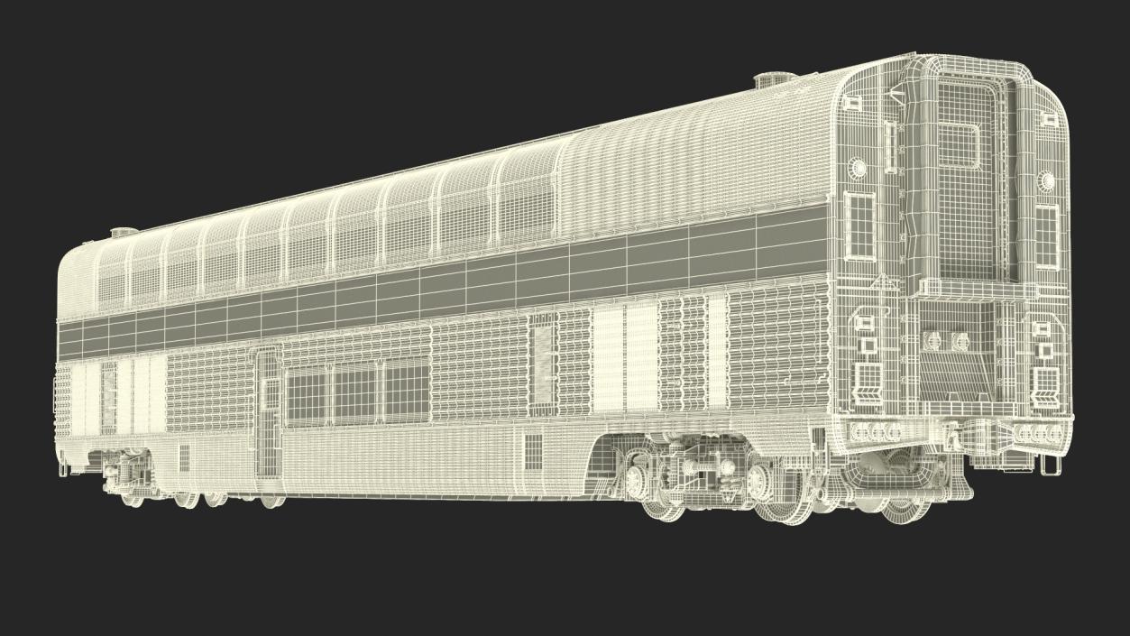 3D Amtrak California Passenger Train model