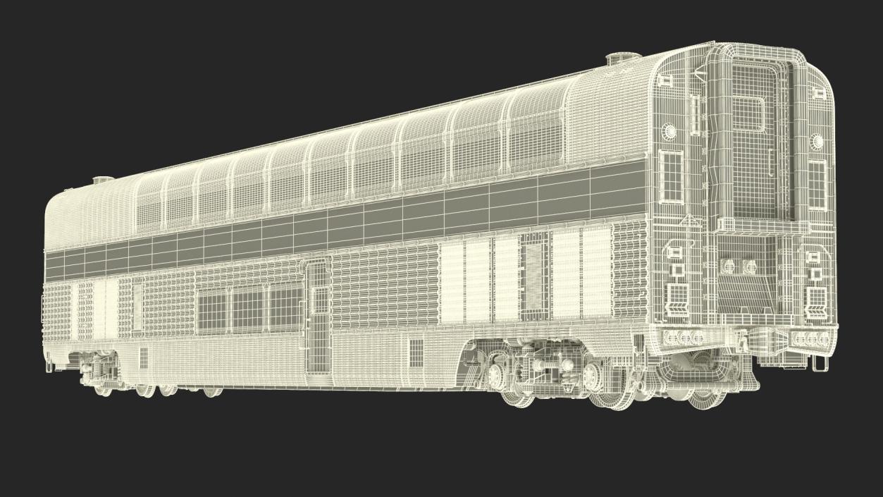 3D Amtrak California Passenger Train model