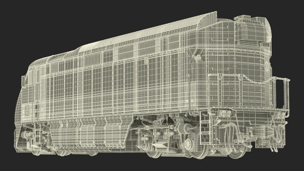 3D Amtrak California Passenger Train model