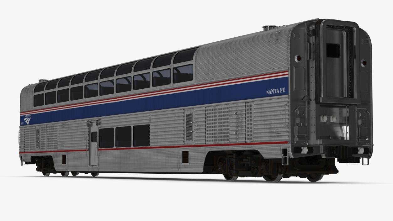 3D Amtrak California Passenger Train model