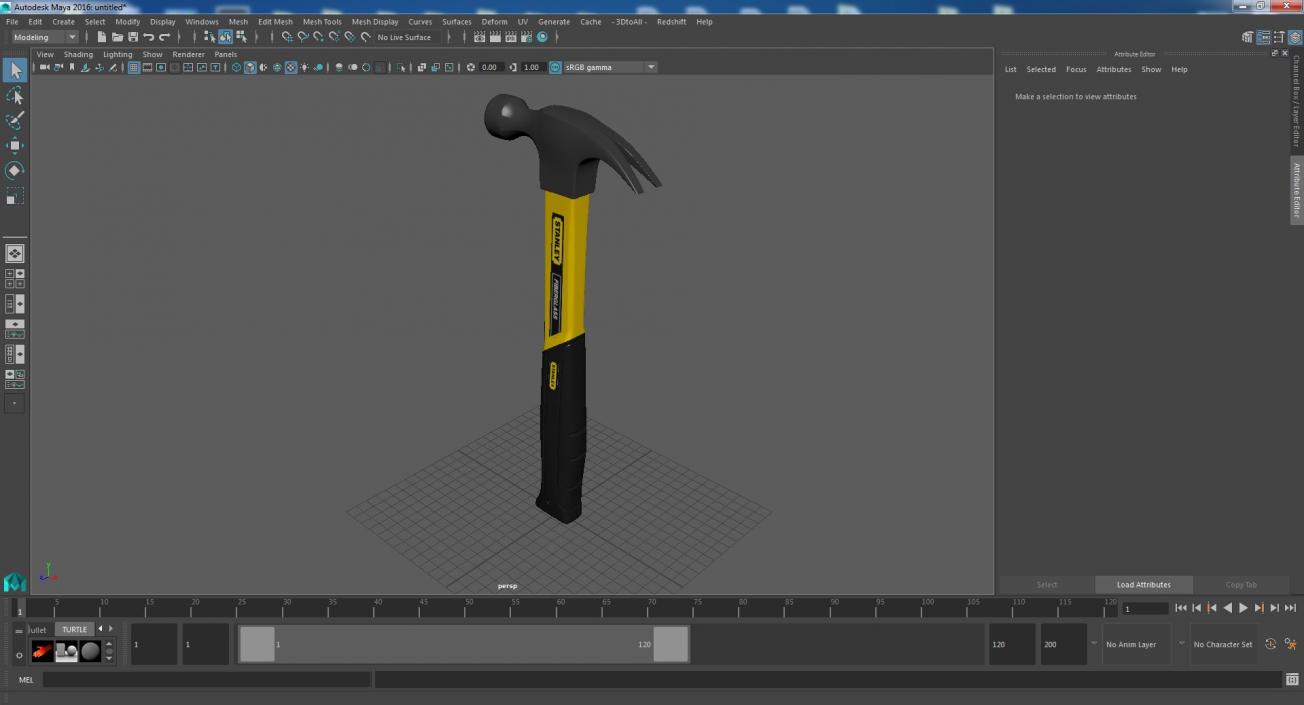 Hammer Stanley with Fiberglass Handle 3D