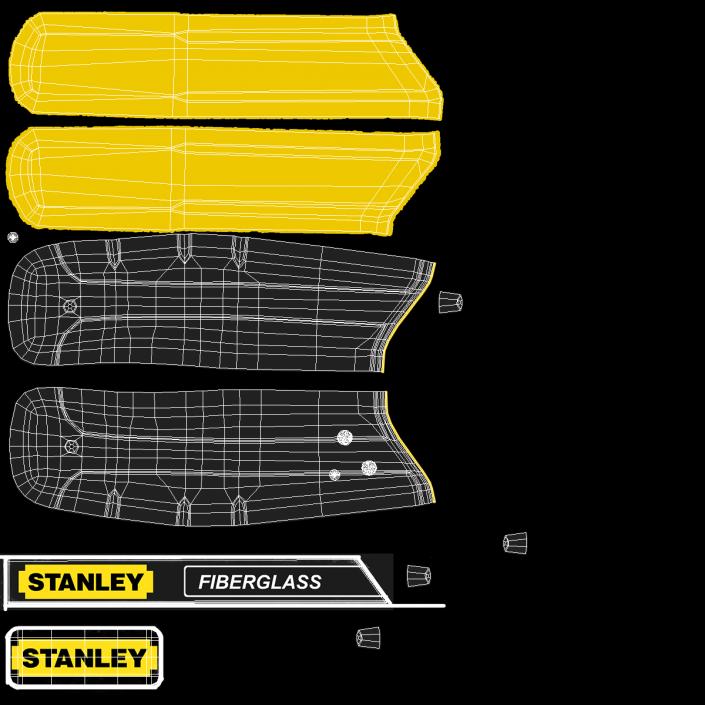 Hammer Stanley with Fiberglass Handle 3D