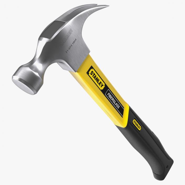 Hammer Stanley with Fiberglass Handle 3D