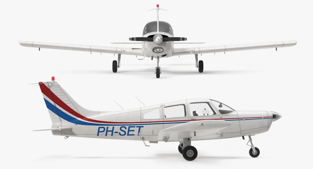 Civil Utility Aircraft Piper PA 28-161 Cherokee 3D