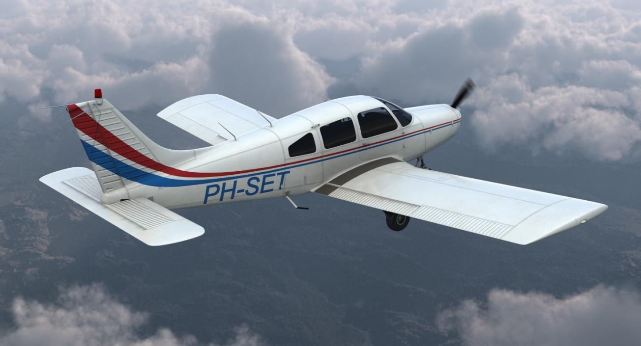 Civil Utility Aircraft Piper PA 28-161 Cherokee 3D