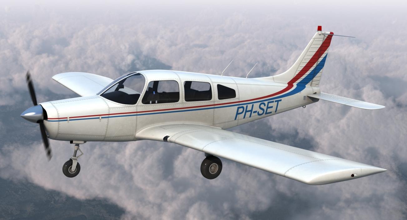 Civil Utility Aircraft Piper PA 28-161 Cherokee 3D