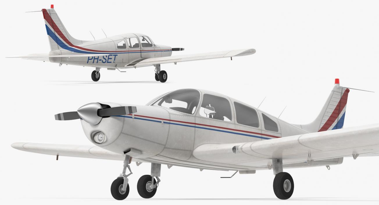 Civil Utility Aircraft Piper PA 28-161 Cherokee 3D