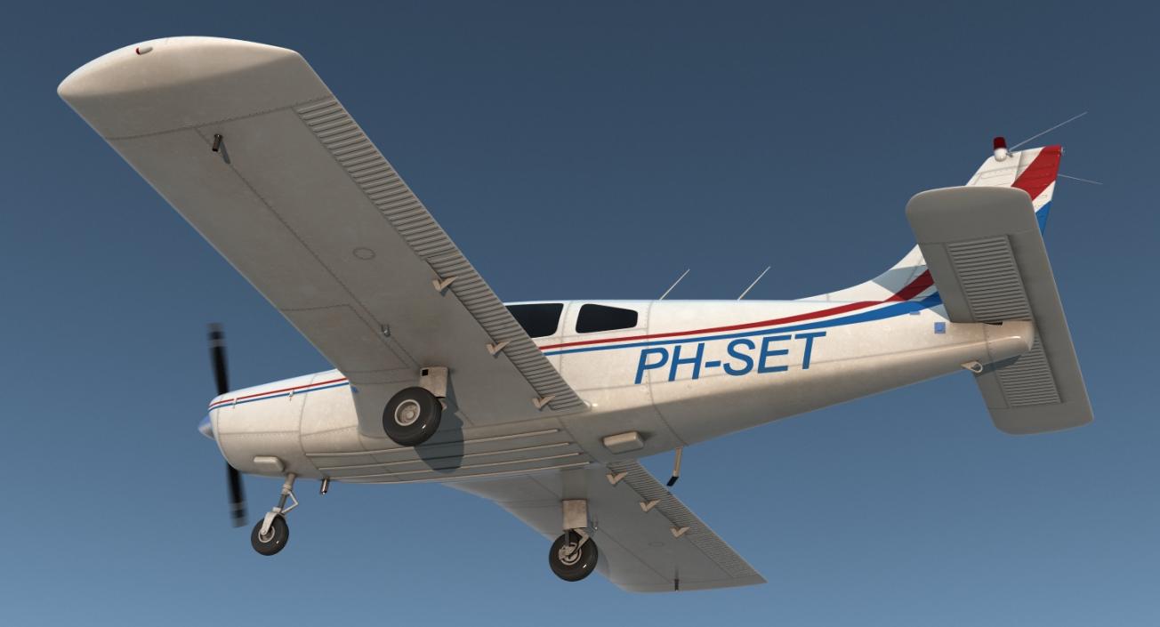 Civil Utility Aircraft Piper PA 28-161 Cherokee 3D