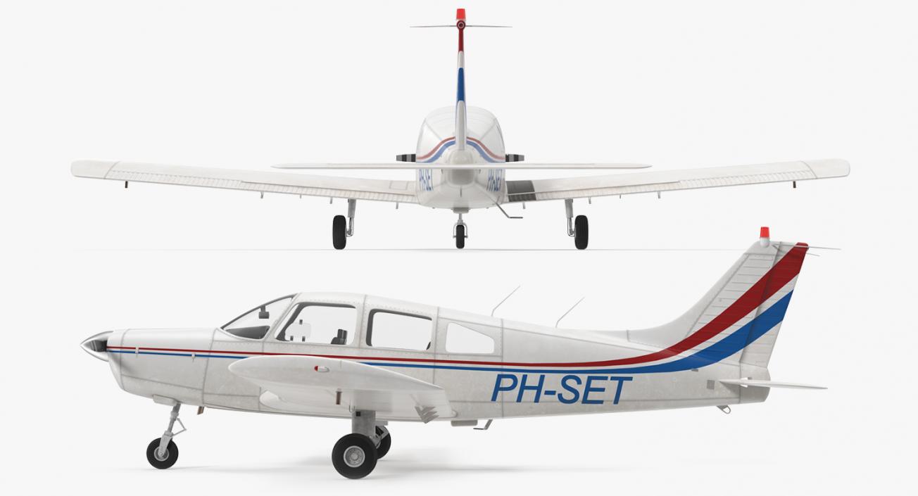 Civil Utility Aircraft Piper PA 28-161 Cherokee 3D