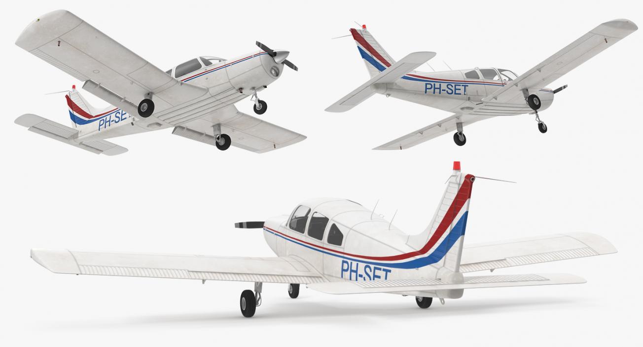 Civil Utility Aircraft Piper PA 28-161 Cherokee 3D