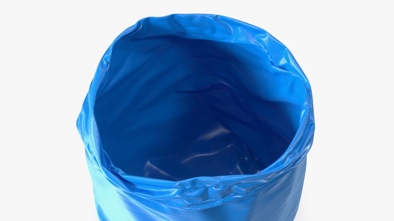 Open Blue Rubbish Bag Small 3D