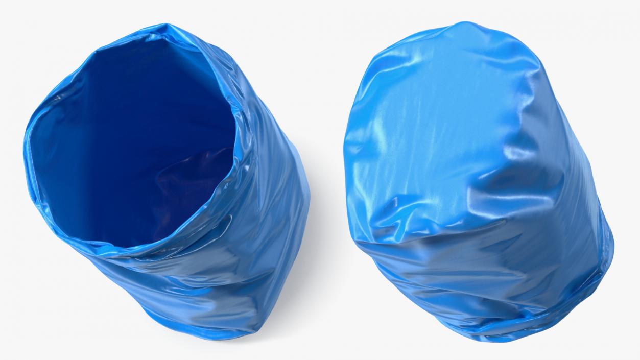 Open Blue Rubbish Bag Small 3D